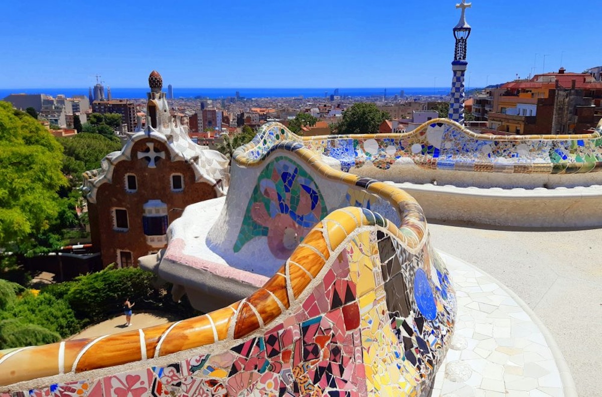 Serpentine Bench in Park Guell Barcelona