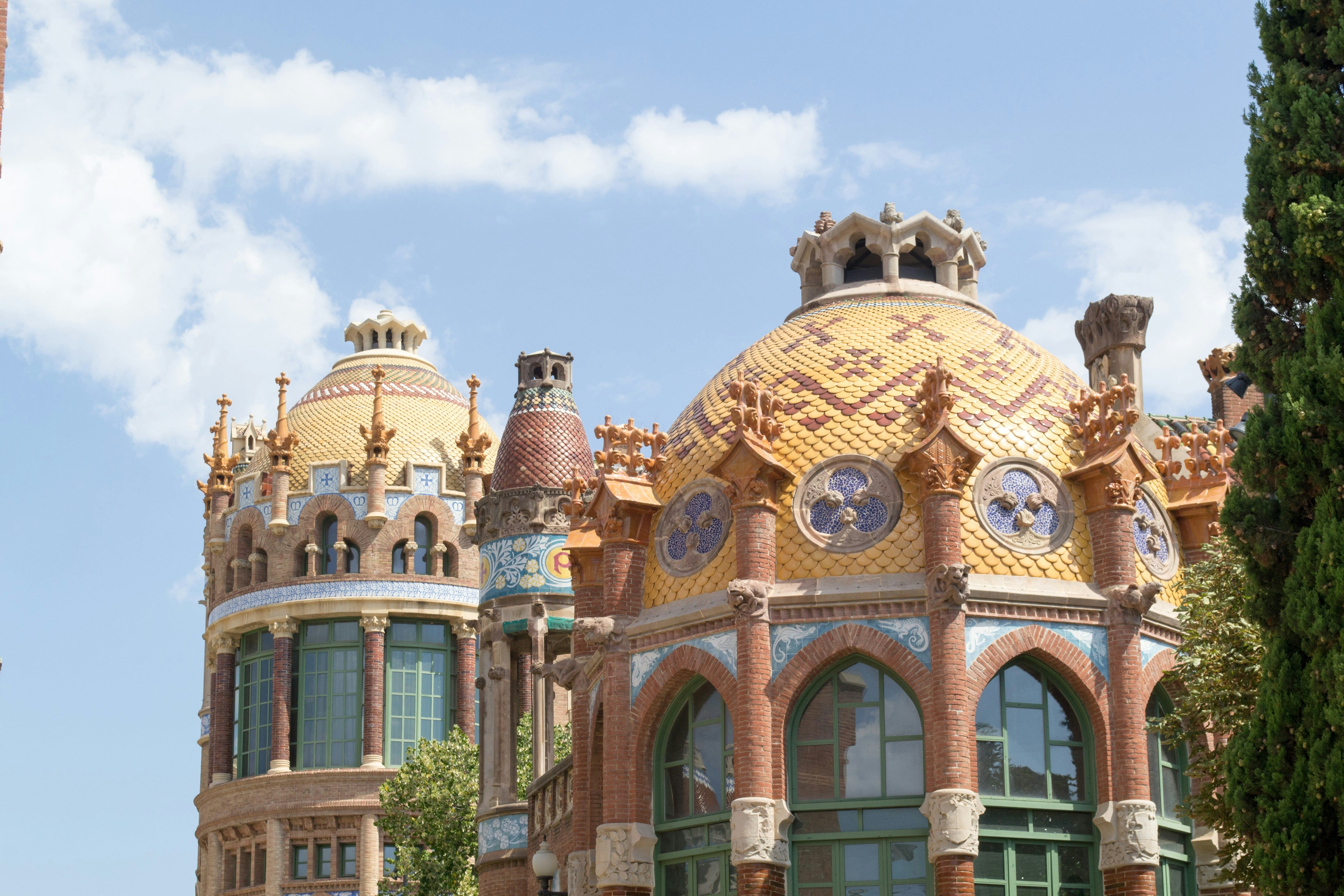 architectural roof detail of Recinte Modernista Sant Pau Barcelona