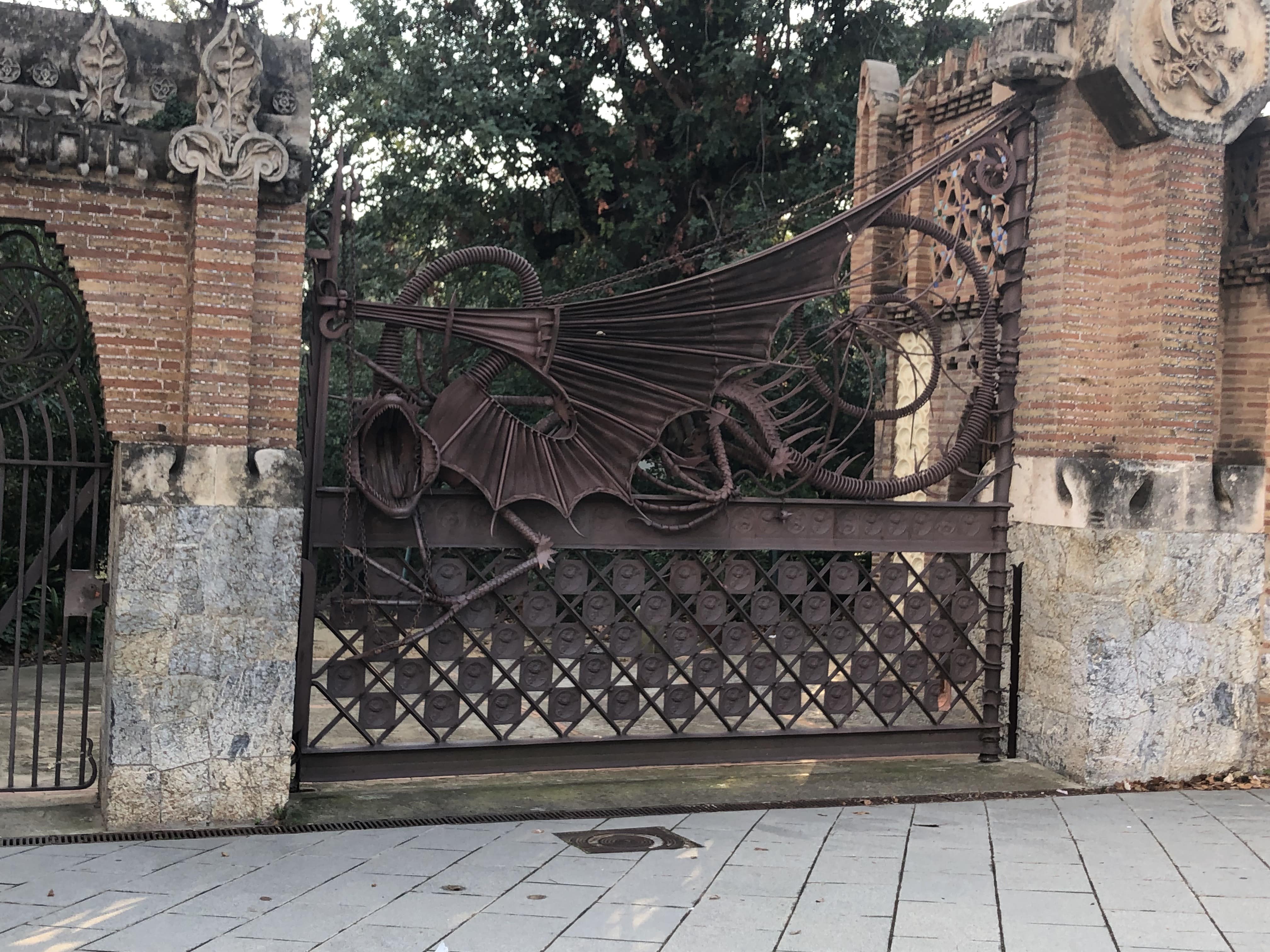 Dragon Gate at Pavellons Guell in Barcelona