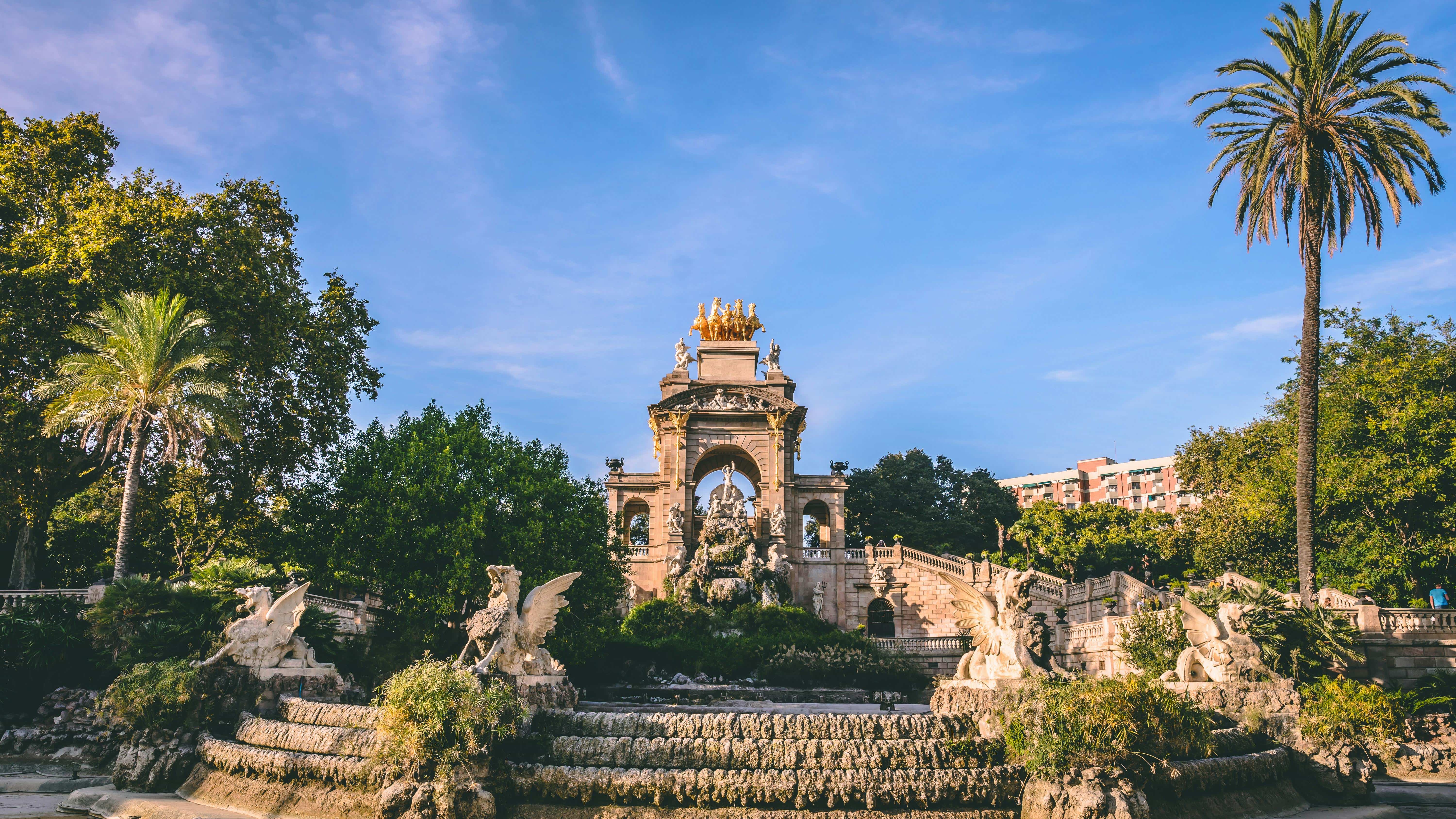 Fountain in Ciutadella Park in Barcelona